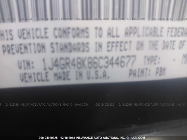 1J4GR48K86C344677 - 2006 JEEP GRAND CHEROKEE LAREDO/COLUMBIA/FREEDOM 灰色 照片 9