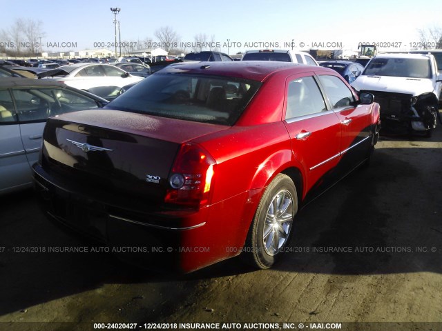 2C3CA5CV6AH132258 - 2010 CHRYSLER 300 TOURING RED photo 4