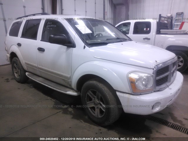 1D4HB58D24F122124 - 2004 DODGE DURANGO LIMITED WHITE photo 1