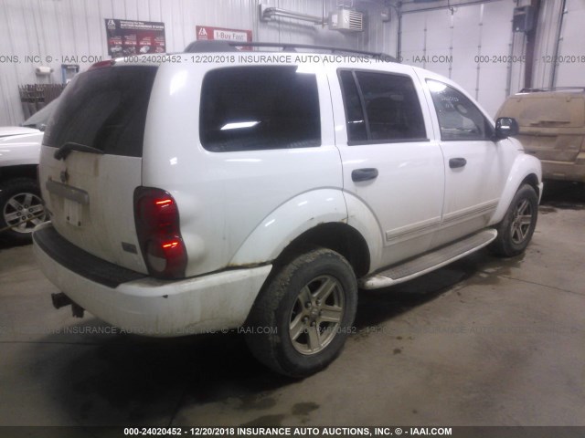 1D4HB58D24F122124 - 2004 DODGE DURANGO LIMITED WHITE photo 4