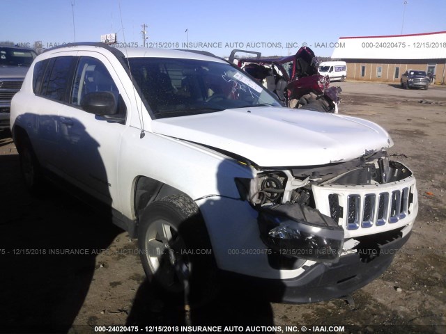 1C4NJCBA6ED749508 - 2014 JEEP COMPASS SPORT WHITE photo 1