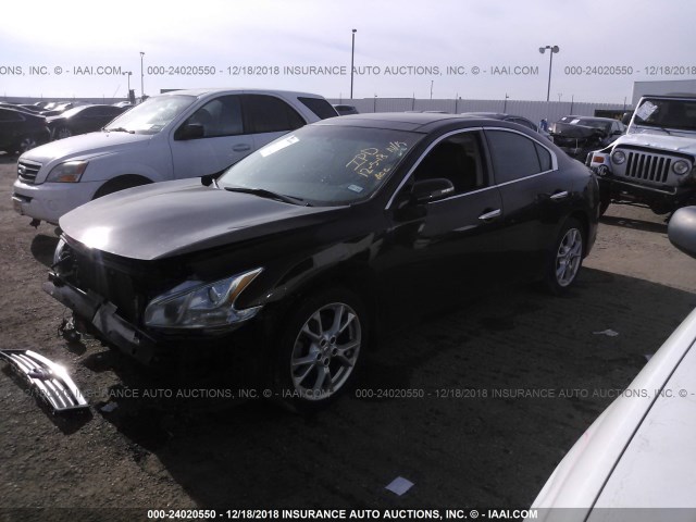 1N4AA5AP8EC483873 - 2014 NISSAN MAXIMA S/SV BLACK photo 2