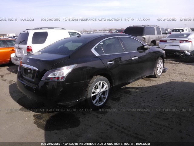 1N4AA5AP8EC483873 - 2014 NISSAN MAXIMA S/SV BLACK photo 4