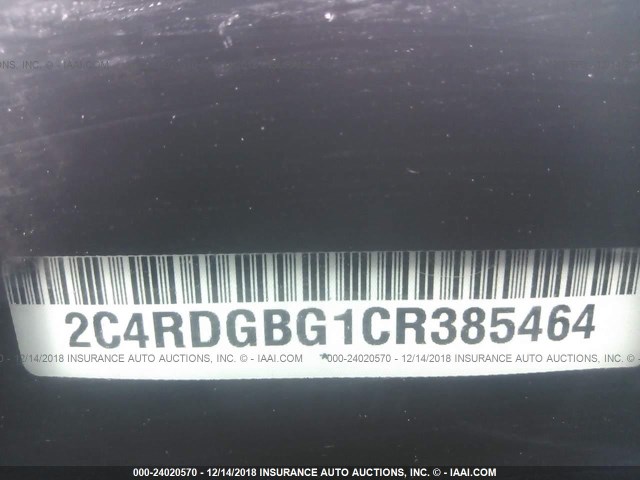 2C4RDGBG1CR385464 - 2012 DODGE GRAND CARAVAN SE RED photo 9