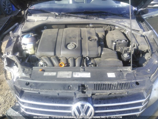 1VWBP7A39CC096944 - 2012 VOLKSWAGEN PASSAT SE BLACK photo 10