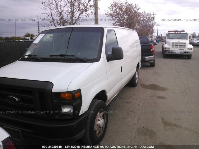 1FTNE14L29DA38076 - 2009 FORD ECONOLINE E150 VAN WHITE photo 2