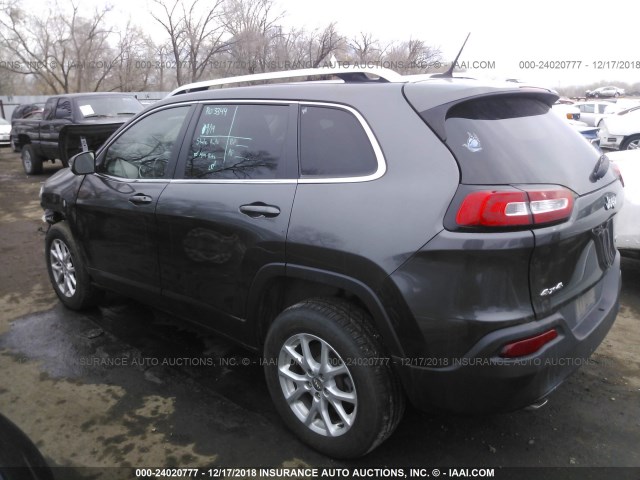 1C4PJMCS5EW150268 - 2014 JEEP CHEROKEE LATITUDE GRAY photo 3