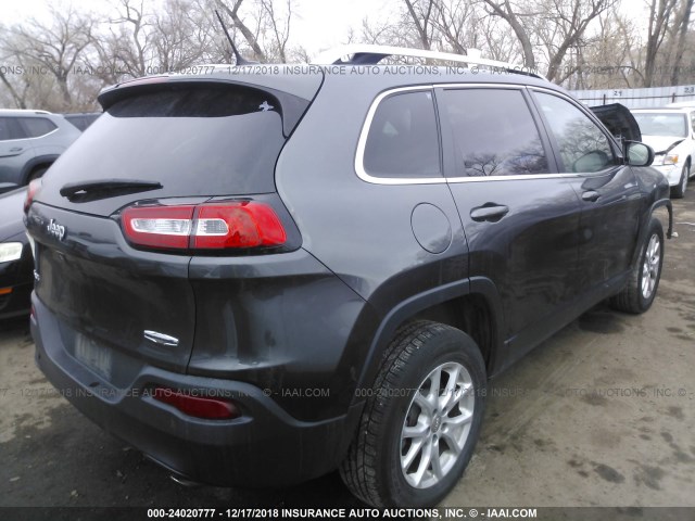 1C4PJMCS5EW150268 - 2014 JEEP CHEROKEE LATITUDE GRAY photo 4