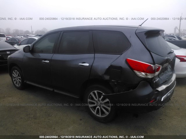 5N1AR2MN0EC715180 - 2014 NISSAN PATHFINDER S/SV/SL/PLATINUM GRAY photo 3