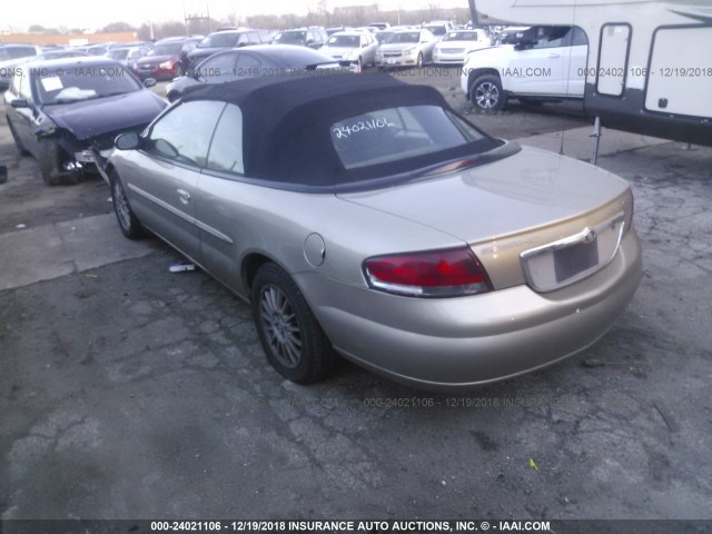 1C3EL55R04N360254 - 2004 CHRYSLER SEBRING LXI BEIGE photo 3