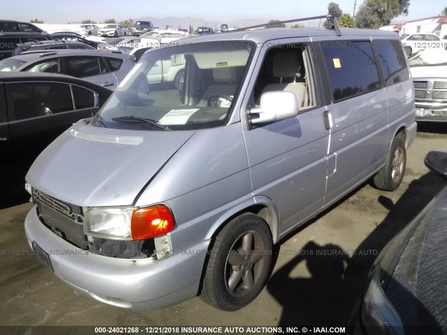 WV2KB47042H021083 - 2002 VOLKSWAGEN EUROVAN GLS SILVER photo 2