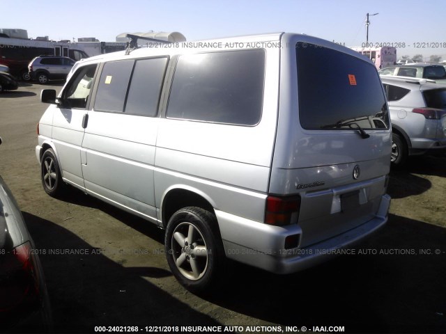 WV2KB47042H021083 - 2002 VOLKSWAGEN EUROVAN GLS SILVER photo 3