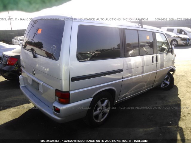 WV2KB47042H021083 - 2002 VOLKSWAGEN EUROVAN GLS SILVER photo 4