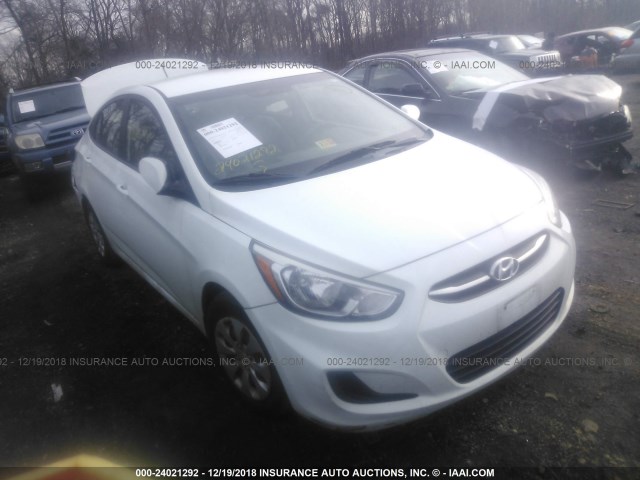 KMHCT4AE7GU045134 - 2016 HYUNDAI ACCENT SE WHITE photo 1