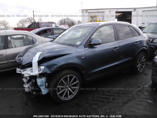 WA1ECCFS4JR025496 - 2018 AUDI Q3 PREMIUM BLUE photo 2