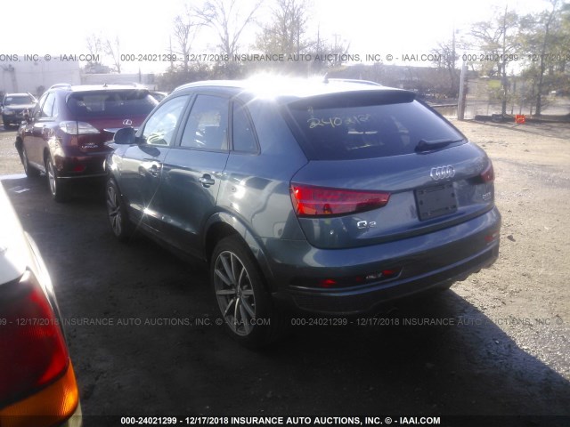 WA1ECCFS4JR025496 - 2018 AUDI Q3 PREMIUM BLUE photo 3