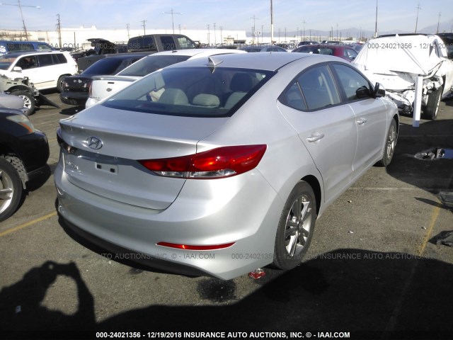 5NPD84LF8HH051665 - 2017 HYUNDAI ELANTRA SE/VALUE/LIMITED SILVER photo 4