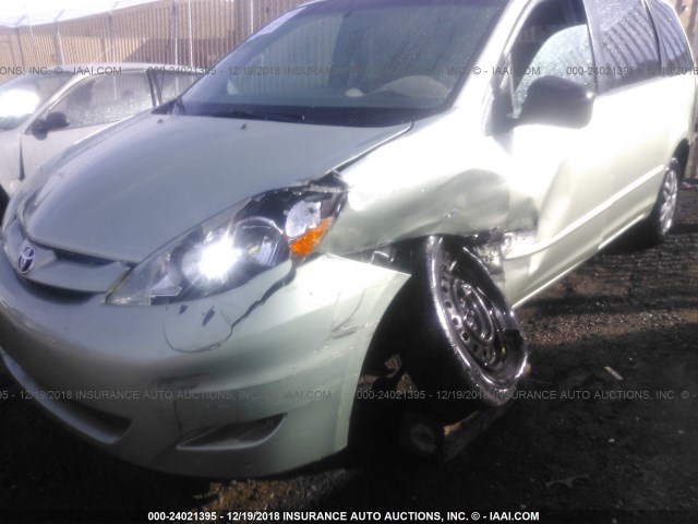 5TDZK23C47S022657 - 2007 TOYOTA SIENNA CE/LE GREEN photo 6