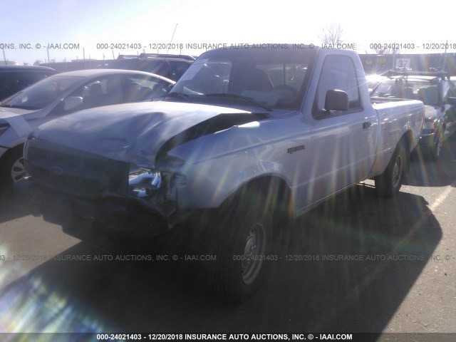 1FTYR10C1WUC52219 - 1998 FORD RANGER BLUE photo 2