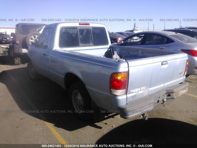 1FTYR10C1WUC52219 - 1998 FORD RANGER BLUE photo 3