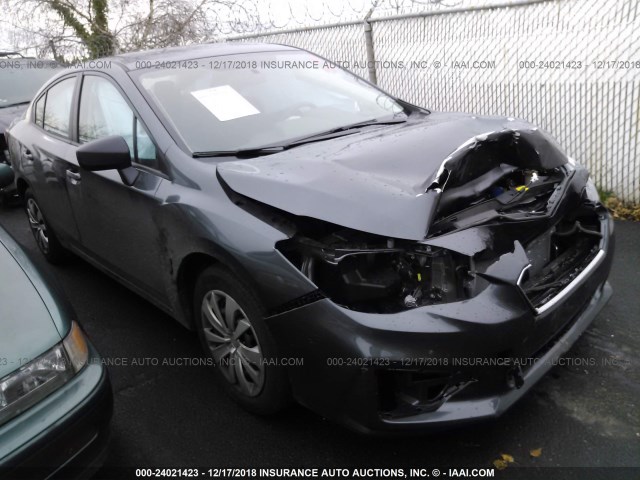 4S3GKAA67J3621561 - 2018 SUBARU IMPREZA GRAY photo 1