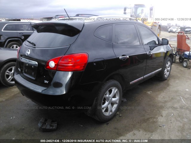 JN8AS5MTXBW570432 - 2011 NISSAN ROGUE S/SV/KROM BLACK photo 4