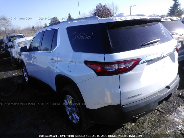 1GNERGKW2JJ133173 - 2018 CHEVROLET TRAVERSE LT WHITE photo 3