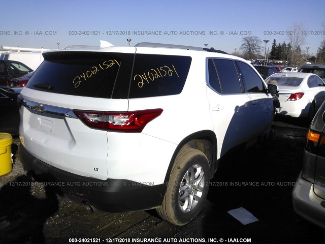 1GNERGKW2JJ133173 - 2018 CHEVROLET TRAVERSE LT WHITE photo 4