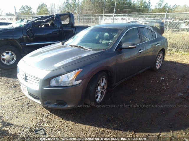 1N4AA5AP5DC847942 - 2013 NISSAN MAXIMA S/SV GRAY photo 2