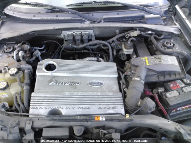 1FMCU95H05KC74214 - 2005 FORD ESCAPE HEV GRAY photo 10