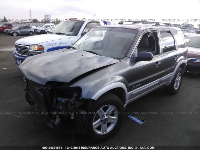 1FMCU95H05KC74214 - 2005 FORD ESCAPE HEV GRAY photo 2