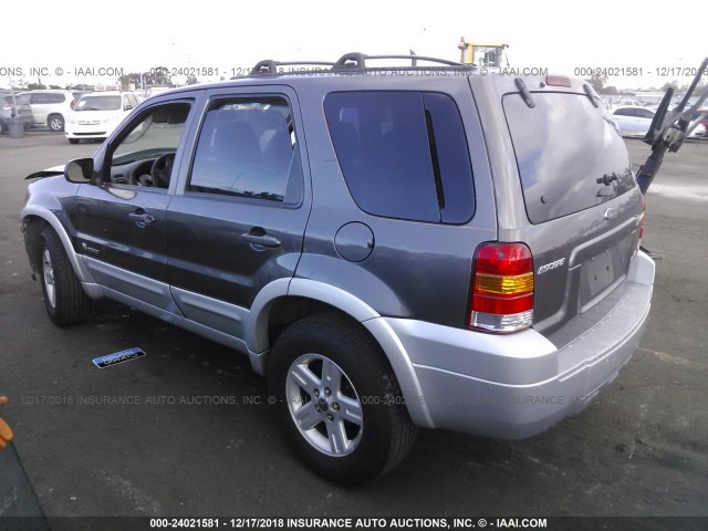 1FMCU95H05KC74214 - 2005 FORD ESCAPE HEV GRAY photo 3