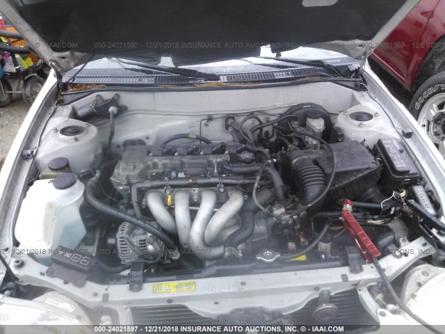 2T1BR12EXYC374792 - 2000 TOYOTA COROLLA VE/CE/LE SILVER photo 10