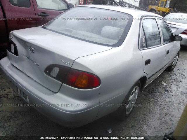 2T1BR12EXYC374792 - 2000 TOYOTA COROLLA VE/CE/LE SILVER photo 4