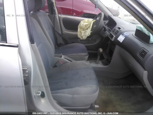 2T1BR12EXYC374792 - 2000 TOYOTA COROLLA VE/CE/LE SILVER photo 5