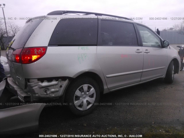 5TDZK23C08S199904 - 2008 TOYOTA SIENNA CE/LE GRAY photo 4