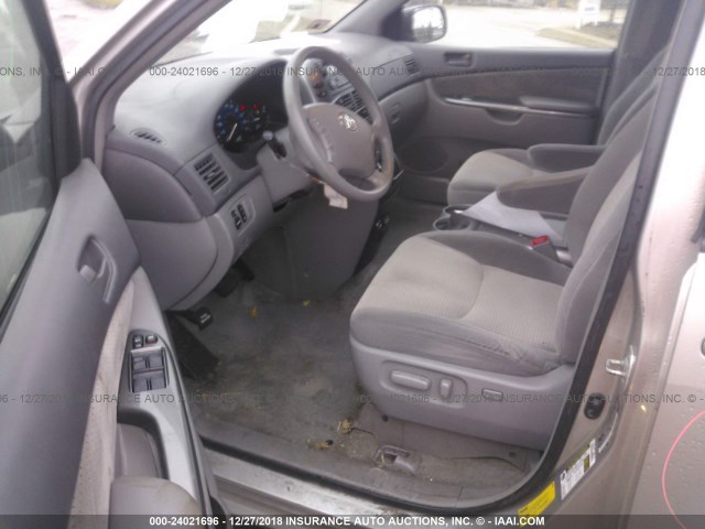 5TDZK23C08S199904 - 2008 TOYOTA SIENNA CE/LE GRAY photo 5