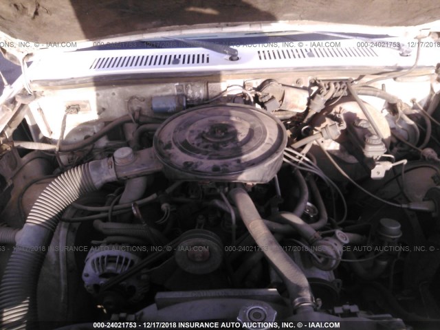 1B7GN14M2HS359496 - 1987 DODGE DAKOTA WHITE photo 10