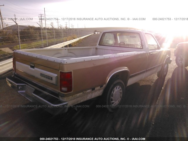 1B7GN14M2HS359496 - 1987 DODGE DAKOTA WHITE photo 4