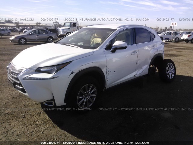 JTJYARBZ3G2046031 - 2016 LEXUS NX 200T/BASE/F SPORT WHITE photo 2