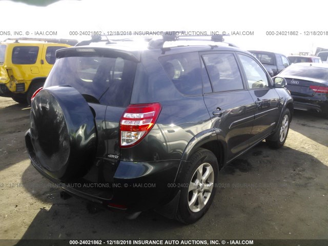 JTMBK31VX9D008174 - 2009 TOYOTA RAV4 LIMITED BLUE photo 4