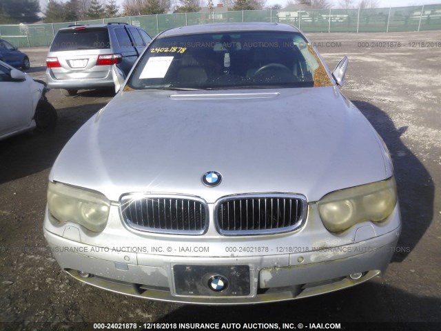 WBAGL63413DP63887 - 2003 BMW 745 I SILVER photo 6