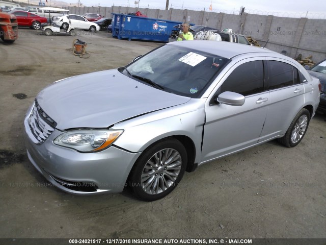 1C3CCBAB8CN138509 - 2012 CHRYSLER 200 LX SILVER photo 2