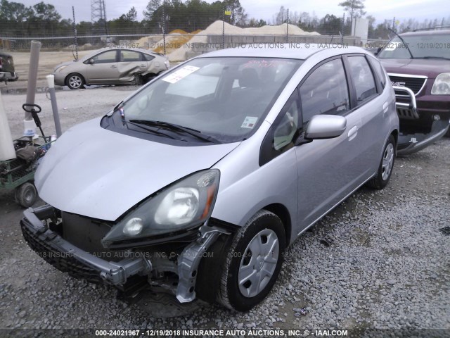 JHMGE8H37DC049373 - 2013 HONDA FIT SILVER photo 2