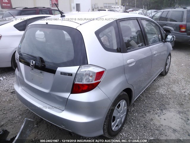 JHMGE8H37DC049373 - 2013 HONDA FIT SILVER photo 4