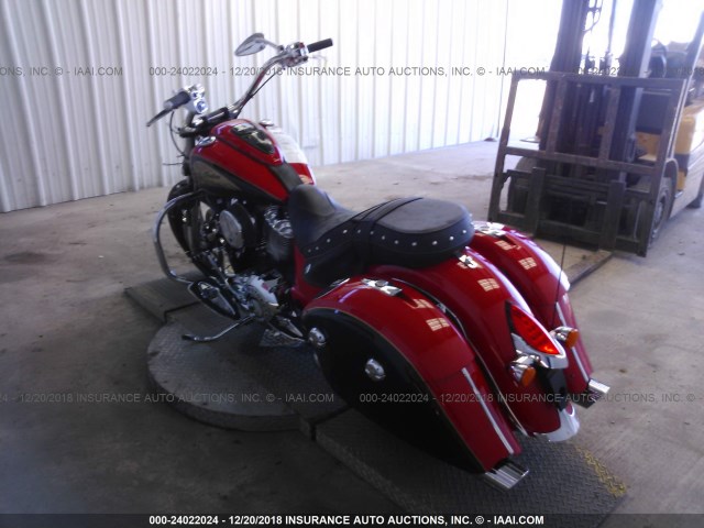 56KTCAAA2H3344158 - 2017 INDIAN MOTORCYCLE CO. CHIEFTAIN RED photo 3