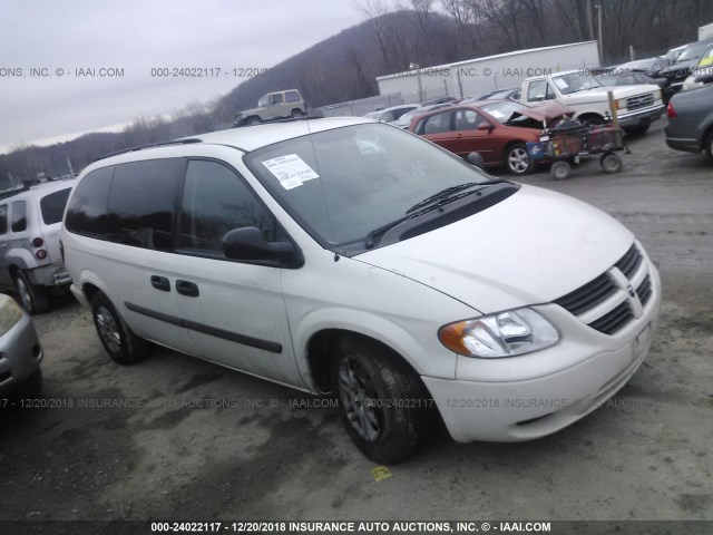 1D4GP24R77B166547 - 2007 DODGE GRAND CARAVAN SE WHITE photo 1