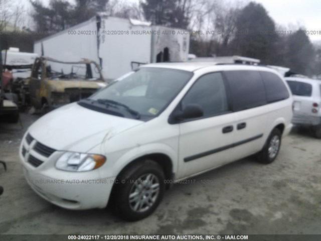 1D4GP24R77B166547 - 2007 DODGE GRAND CARAVAN SE WHITE photo 2