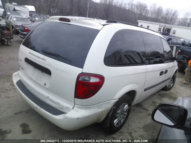 1D4GP24R77B166547 - 2007 DODGE GRAND CARAVAN SE WHITE photo 4