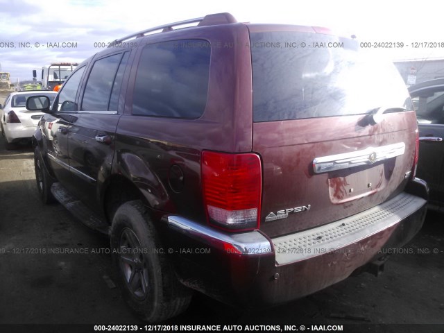 1A8HW58207F521367 - 2007 CHRYSLER ASPEN LIMITED MAROON photo 3